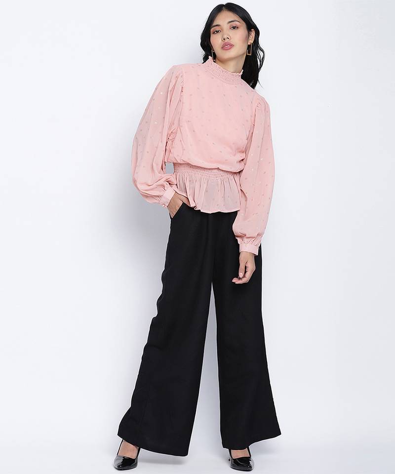 Ravisher peach  foil print women top