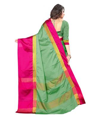 Grey Aura Silk saree with blouse piece 3