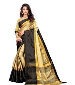 Cream Aura Silk saree with blouse piece