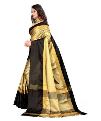 Cream Aura Silk saree with blouse piece 2