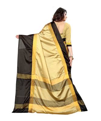 Cream Aura Silk saree with blouse piece 3
