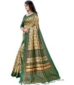 Green mysore silk saree with blouse piece