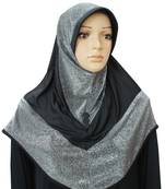 Mehar Hijab's Modest Women's Stylish Dual Color Combination with Glitter Fabric Instant GTrendy Hijab XL