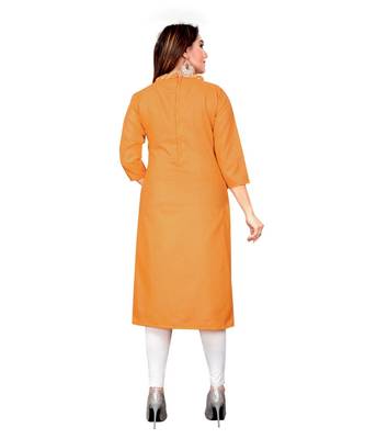 yellow Slub Cotton Printed Unstitched Dress Material 2