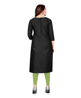 Black Slub Cotton Embroidered Unstitched Dress Material 2