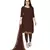 Brown Georgette Embroidered Unstitched Dress Material