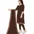 Brown Georgette Embroidered Unstitched Dress Material