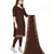 Brown Georgette Embroidered Unstitched Dress Material