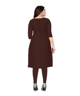 Brown Georgette Embroidered Unstitched Dress Material 4