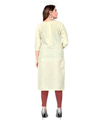 White Slub Cotton Embroidered Unstitched Dress Material 2