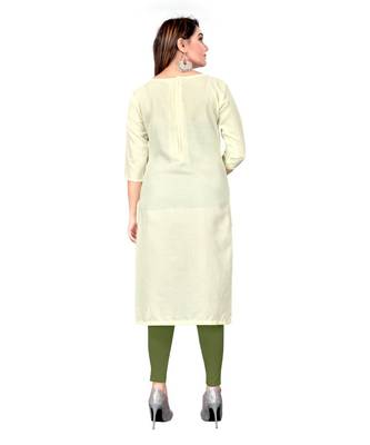 White Slub Cotton Embroidered Unstitched Dress Material 2