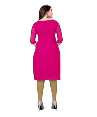 Pink Chanderi Cotton Embroidered Unstitched Dress Material 3
