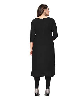 Black Georgette Embroidered Unstitched Dress Material 3