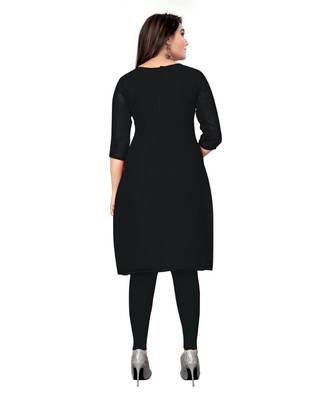 Black Georgette Embroidered Unstitched Dress Material 2