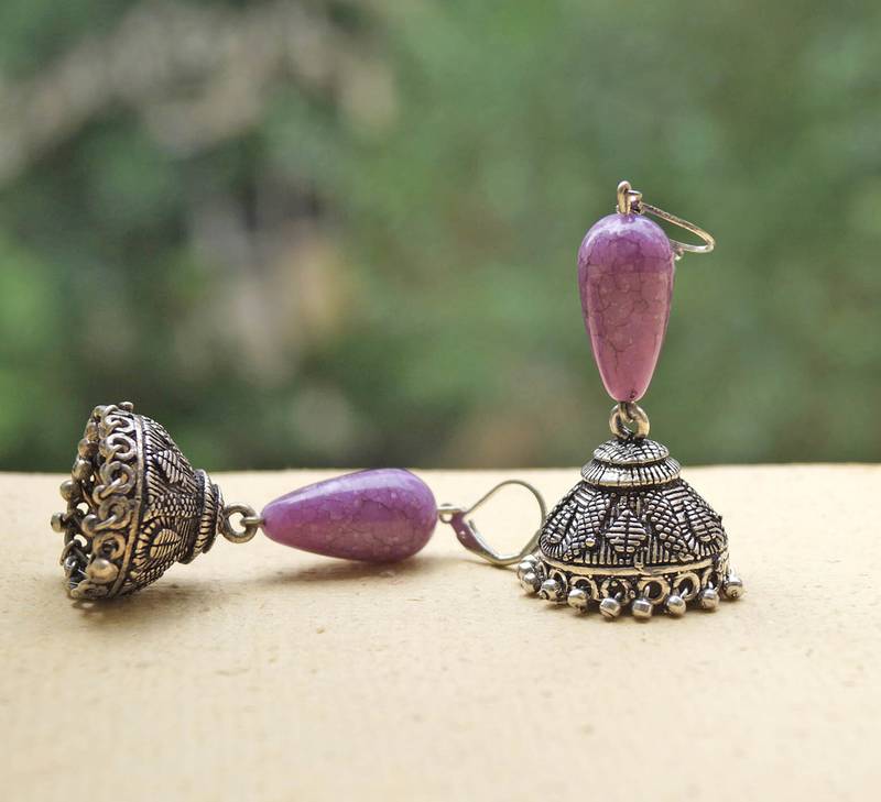 purple jhumka Anetra 525917