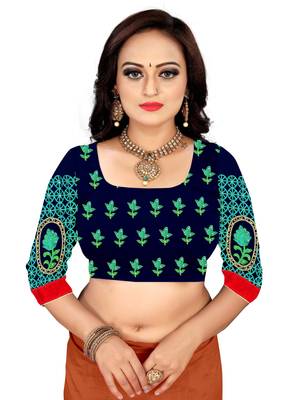 Embroidered Chiffon Saree With Blouse 4