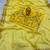 Janhvi Kapoor Style Yellow Satin Silk Embroidered Saree Bollywood Saree