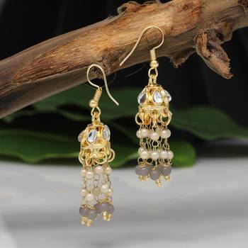 Grey jhumkas 1