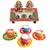 Marble Lord Ganesh Ji Laxmi Ji Pooja Choki and 4 Matki Shape Wax Filled Diyas Diwali Pooja Decoration and Gift