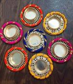 BK Creation Tealight Candle Holders/Diya for /Diwali Decoration Parties, Spa and Balcony Decoration - Set of 6