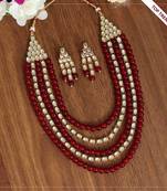 Maroon necklace-sets
