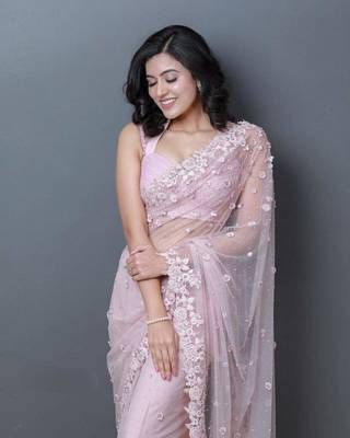 Heavy Organza Silk Saree with beautiful ton to ton embroidery work and designer cut work allover border of sarees 4