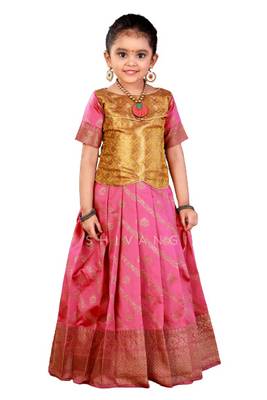 Shivangi Semi silk Pavadai Set | Lehenga !!! 1