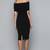 Black Crepe plain stitched   Dress