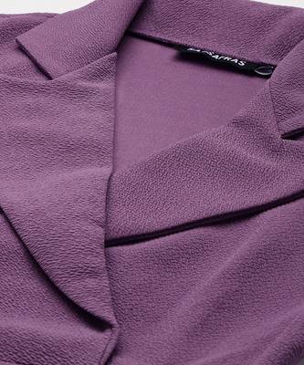 Lavender Crepe plain stitched   Dress 5