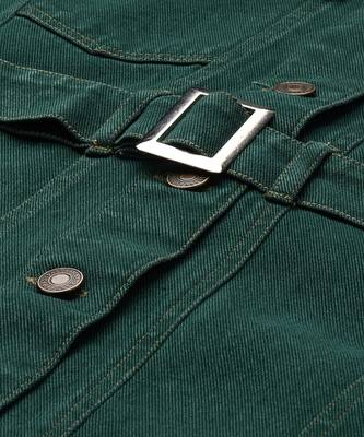 Green Denim plain stitched   Dress 6