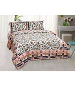 multicolor COTTON PRINTED KING SIZE DOUBLE BED SHEET WITH PILLOW COVER