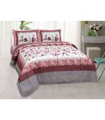 multicolor COTTON PRINTED KING SIZE DOUBLE BED SHEET WITH PILLOW COVER