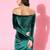 Green Velvet plain stitched   Dress