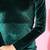 Green Velvet plain stitched   Dress