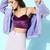 Purple Velvet plain stitched top