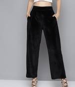 Black Velvet Straight Pants