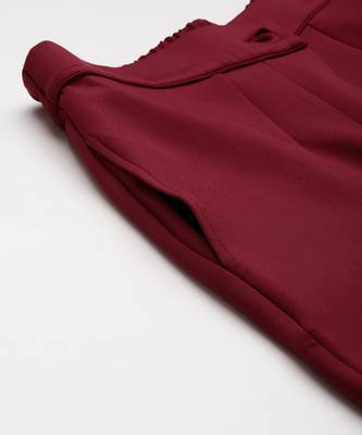 Maroon Scuba Front Slit Bell Bottom Pants 6