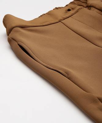 Brown Scuba Front Slit Bell Bottom Pants 6
