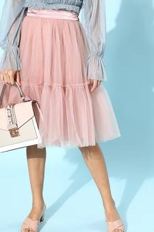 Dusty Pink Tulle Frilly Skirt