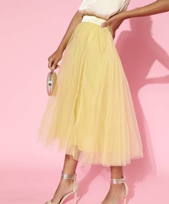 Yellow Plain Tulle Skirt 2
