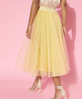 Yellow Plain Tulle Skirt 3