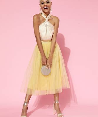 Yellow Plain Tulle Skirt 4