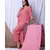 PEACH FLORAL PRINTED LOUNGEWEAR SET WITH HAIRBAND