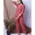 RED FLORAL PRINTED LOUNGEWEAR SET WITH HAIRBAND