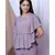 LILAC SOLID LOUNGEWEAR SET WITH HAIRBAND