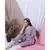 LILAC SOLID LOUNGEWEAR SET WITH HAIRBAND