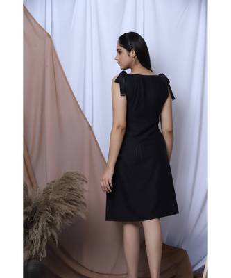 Black Solid Loungewear With Hairband 5