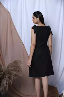 Black Solid Loungewear With Hairband