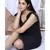 BLACK SOLID LOUNGEWEAR WITH HAIRBAND
