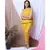 YELLOW SOLID LOUNGEWEAR SET WITH HAIRBAND